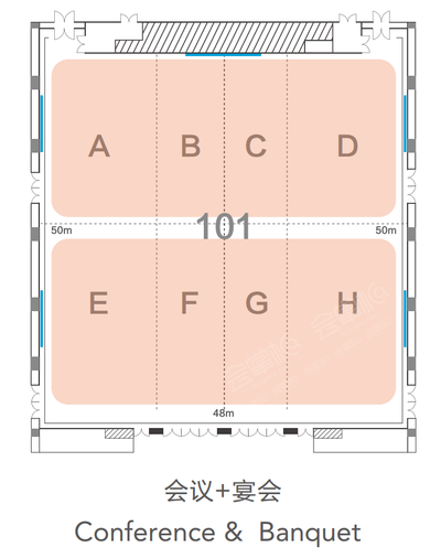 广州越秀国际会议中心101大宴会厅场地尺寸图30